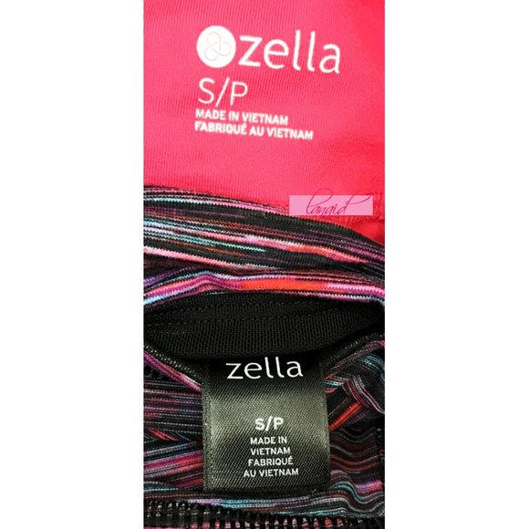 BUNDLE Zella Bright Watermelon Pink Purple Turquoise Space Dye Skinny Crop Capri - Picture 5 of 6